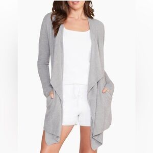 Barefoot Dreams Dove Gray Cardigan S/M